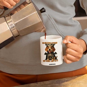 Beagle Halloween Skeleton Coffee Mug Not Scary Just Cute Dog Lover TS12 Print Your Wear
