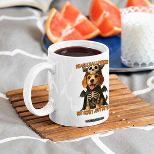 Beagle Halloween Skeleton Coffee Mug Not Scary Just Cute Dog Lover TS12 Print Your Wear