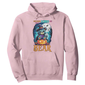 Halloween Killer Witch Teddy Bear Hoodie Nothing Scares Me TS12 Light Pink Print Your Wear