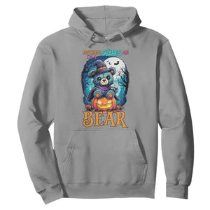 Halloween Killer Witch Teddy Bear Hoodie Nothing Scares Me TS12 Sport Gray Print Your Wear