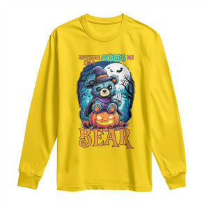 Halloween Killer Witch Teddy Bear Long Sleeve Shirt Nothing Scares Me TS12 Daisy Print Your Wear
