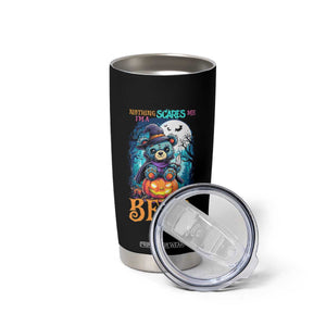 Halloween Killer Witch Teddy Bear Tumbler Cup Nothing Scares Me TS12 Print Your Wear