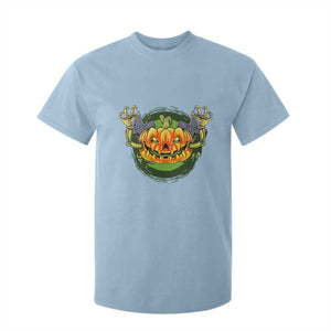 Funny Halloween Pumpkin Ghoul T Shirt For Kid Scary Zombie Hands TS12 Light Blue Print Your Wear