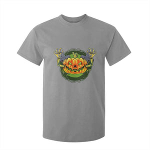 Funny Halloween Pumpkin Ghoul T Shirt For Kid Scary Zombie Hands TS12 Sport Gray Print Your Wear