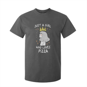 Just A Girl Who Loves Pizza T Shirt For Kid Cute Queen Pizza Crown TS12 Dark Heather Print Your Wear