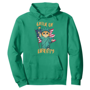 Cat Statue Of Liberty Hoodie Patriotic American Flag TS12 Irish Green Print Your Wear