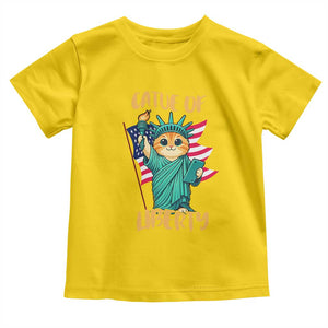 Cat Statue Of Liberty Toddler T Shirt Patriotic American Flag TS12 Daisy Print Your Wear