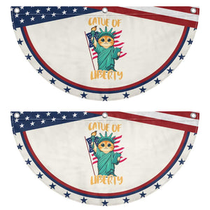 Cat Statue Of Liberty Patriotic Fan Flag American Flag Pride Gift