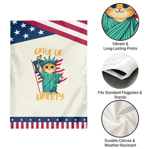 Cat Statue Of Liberty Garden Flag Patriotic American Flag TS12 Print Your Wear