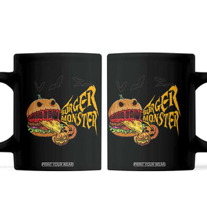 Halloween Burger Monster Coffee Mug Scary Foodies TS12 White Print Your Wear