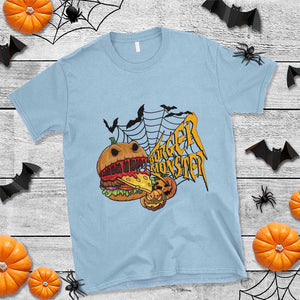 Halloween Burger Monster T Shirt Scary Foodies TS12 Light Blue Print Your Wear