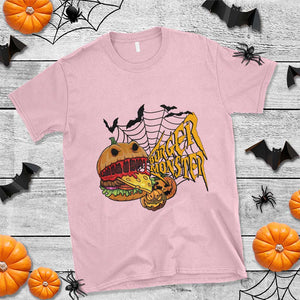 Halloween Burger Monster T Shirt Scary Foodies TS12 Light Pink Print Your Wear