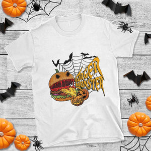 Halloween Burger Monster T Shirt Scary Foodies TS12 White Print Your Wear
