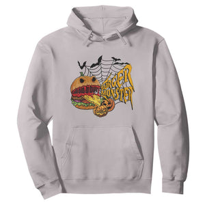 Halloween Burger Monster Hoodie Scary Foodies TS12 Ice Gray Print Your Wear