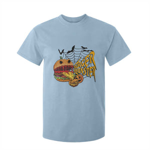 Halloween Burger Monster T Shirt For Kid Scary Foodies TS12 Light Blue Print Your Wear