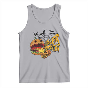 Halloween Burger Monster Tank Top Scary Foodies TS12 Athletic Heather Print Your Wear