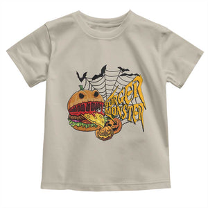 Halloween Burger Monster Toddler T Shirt Scary Foodies TS12 Sand Print Your Wear