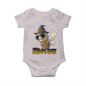 Halloween Zombie Bee Baby Onesie Zombee Funny Dabbing TS12 Ice Gray Print Your Wear