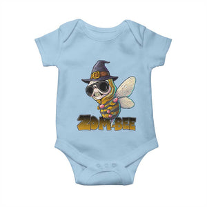 Halloween Zombie Bee Baby Onesie Zombee Funny Dabbing TS12 Light Blue Print Your Wear