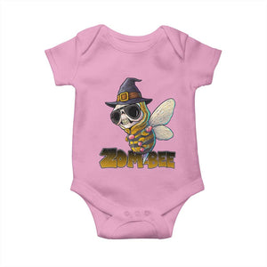 Halloween Zombie Bee Baby Onesie Zombee Funny Dabbing TS12 Light Pink Print Your Wear