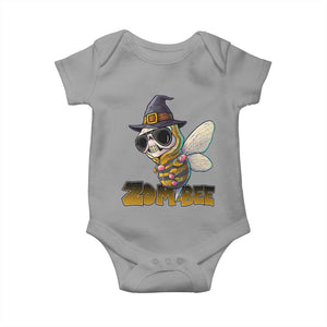 Halloween Zombie Bee Baby Onesie Zombee Funny Dabbing TS12 Sport Gray Print Your Wear