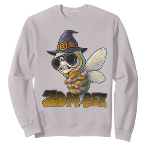 Halloween Zombie Bee Sweatshirt Zombee Funny Dabbing TS12 Ice Gray Print Your Wear