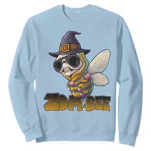 Halloween Zombie Bee Sweatshirt Zombee Funny Dabbing TS12 Light Blue Print Your Wear