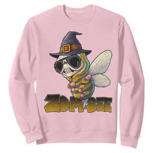 Halloween Zombie Bee Sweatshirt Zombee Funny Dabbing TS12 Light Pink Print Your Wear