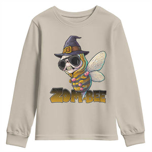 Halloween Zombie Bee Youth Sweatshirt Zombee Funny Dabbing TS12 Sand Print Your Wear