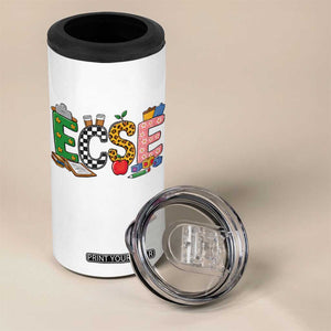 Early Childhood Special Education Teacher 4 in 1 Can Cooler Tumbler ECSE Life