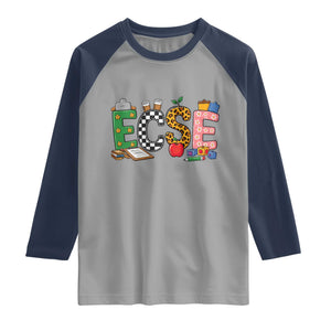 Early Childhood Special Education Teacher Raglan Shirt ECSE Life