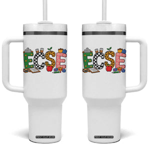 Early Childhood Special Education Teacher Tumbler With Handle ECSE Life