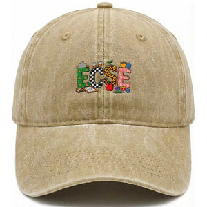 Early Childhood Special Education Teacher Washed Cotton Baseball Cap ECSE Life