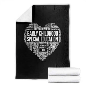 Early Childhood Special Education Teacher Throw Blanket Caring Compassionate Kindness