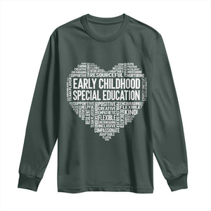 Early Childhood Special Education Teacher Long Sleeve Shirt Caring Compassionate Kindness