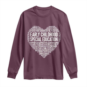 Early Childhood Special Education Teacher Long Sleeve Shirt Caring Compassionate Kindness