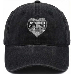 Early Childhood Special Education Teacher Washed Cotton Baseball Cap Caring Compassionate Kindness