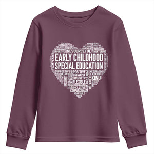 Early Childhood Special Education Teacher Youth Sweatshirt Caring Compassionate Kindness