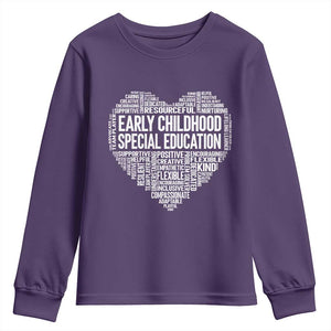 Early Childhood Special Education Teacher Youth Sweatshirt Caring Compassionate Kindness