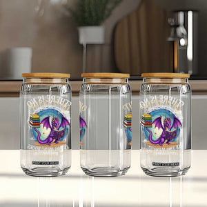 Fantasy Dragon Book Lover Glass Can There Is No Such Thing As Too Many Books TS12 Print Your Wear