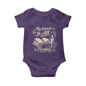 My Weekend Is All Booked Book Lover Baby Onesie Reading Enthusiast Quote