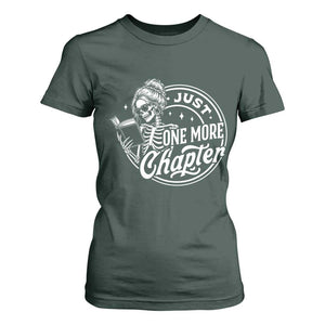 Just One More Chapter Skeleton Woman T Shirt For Women Book Lover Gift