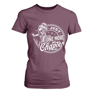 Just One More Chapter Skeleton Woman T Shirt For Women Book Lover Gift
