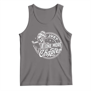 Just One More Chapter Skeleton Woman Tank Top Book Lover Gift