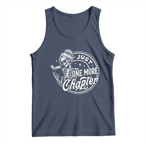 Just One More Chapter Skeleton Woman Tank Top Book Lover Gift