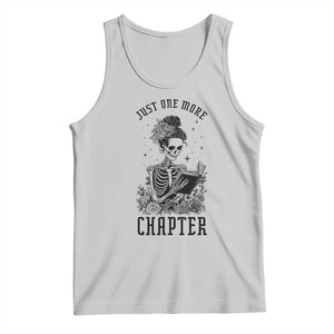 Funny Skeleton Book Lover Tank Top Just One More Chapter