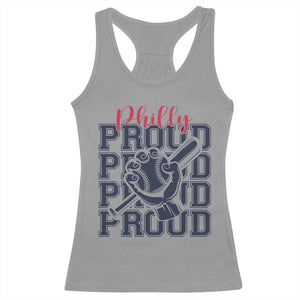 Baseball Lover Racerback Tank Top Philly Baseball Spirit Proud Fan Sport Humor Gift TS12 Sport Gray Print Your Wear