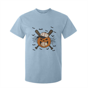 Creepy Jack O Lantern Baseball T Shirt For Kid Halloween Gift TS12 Light Blue Print Your Wear