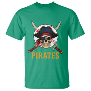 Pirates Baseball T Shirt Skeleton Sport Lover Gift TS12 Irish Green Print Your Wear