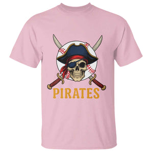Pirates Baseball T Shirt Skeleton Sport Lover Gift TS12 Light Pink Print Your Wear